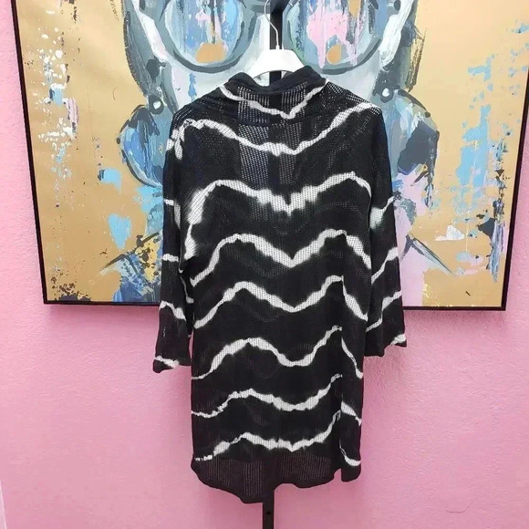 Mind Set by XCVI Mesh Cowl Neck Top - Picture 2 of 7